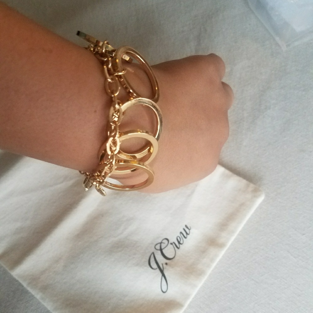 NWT J.Crew brass ring bracelet